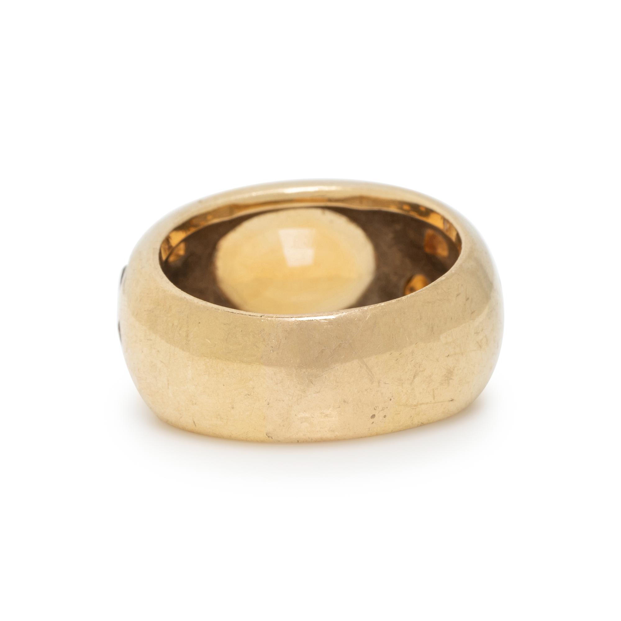 CITRINE AND YELLOW GOLD RING