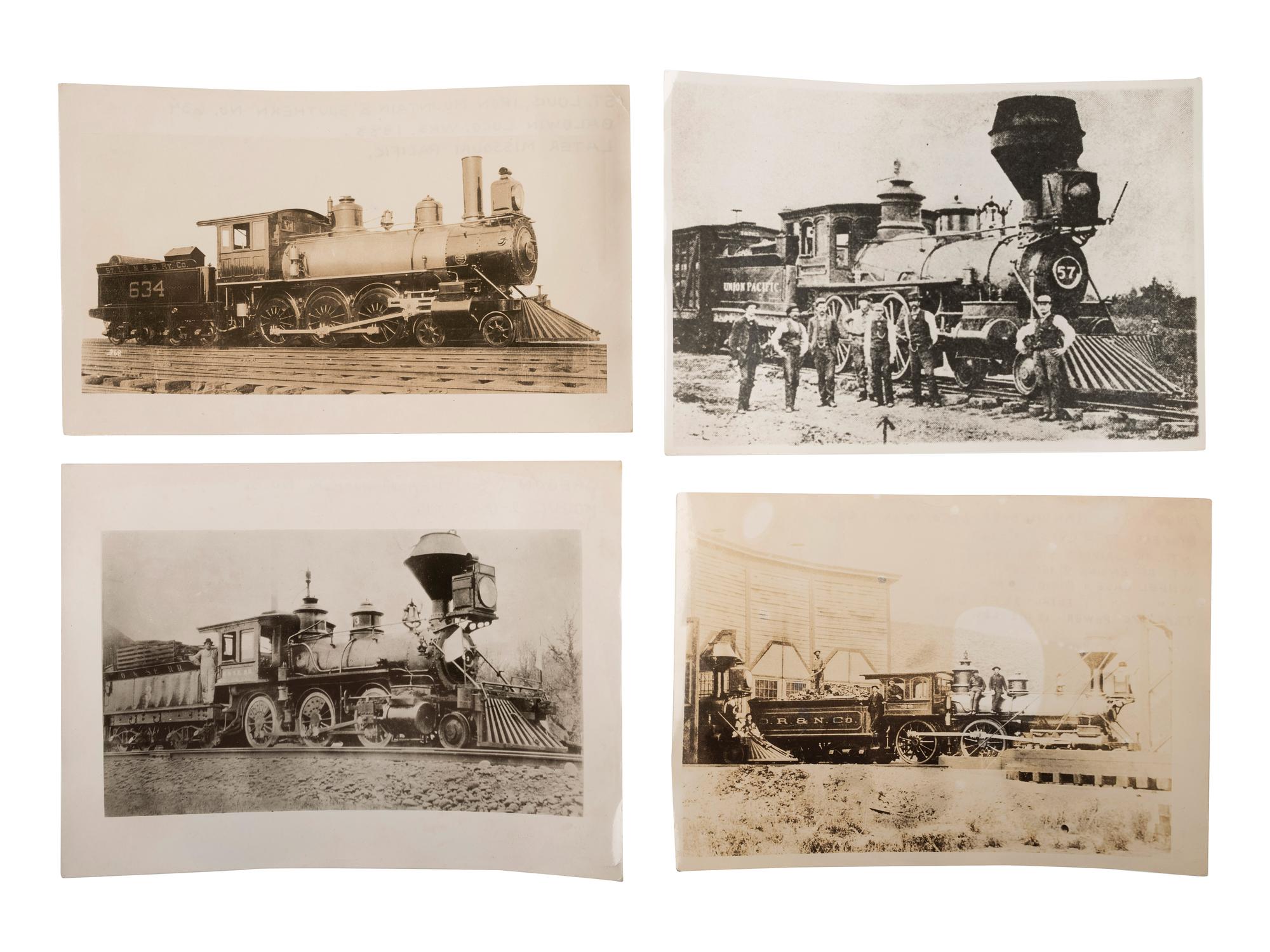[TRANSPORTATION - RAILROAD]. A collection of over 140 photographs of locomotives. Ca 1910s-1940s.