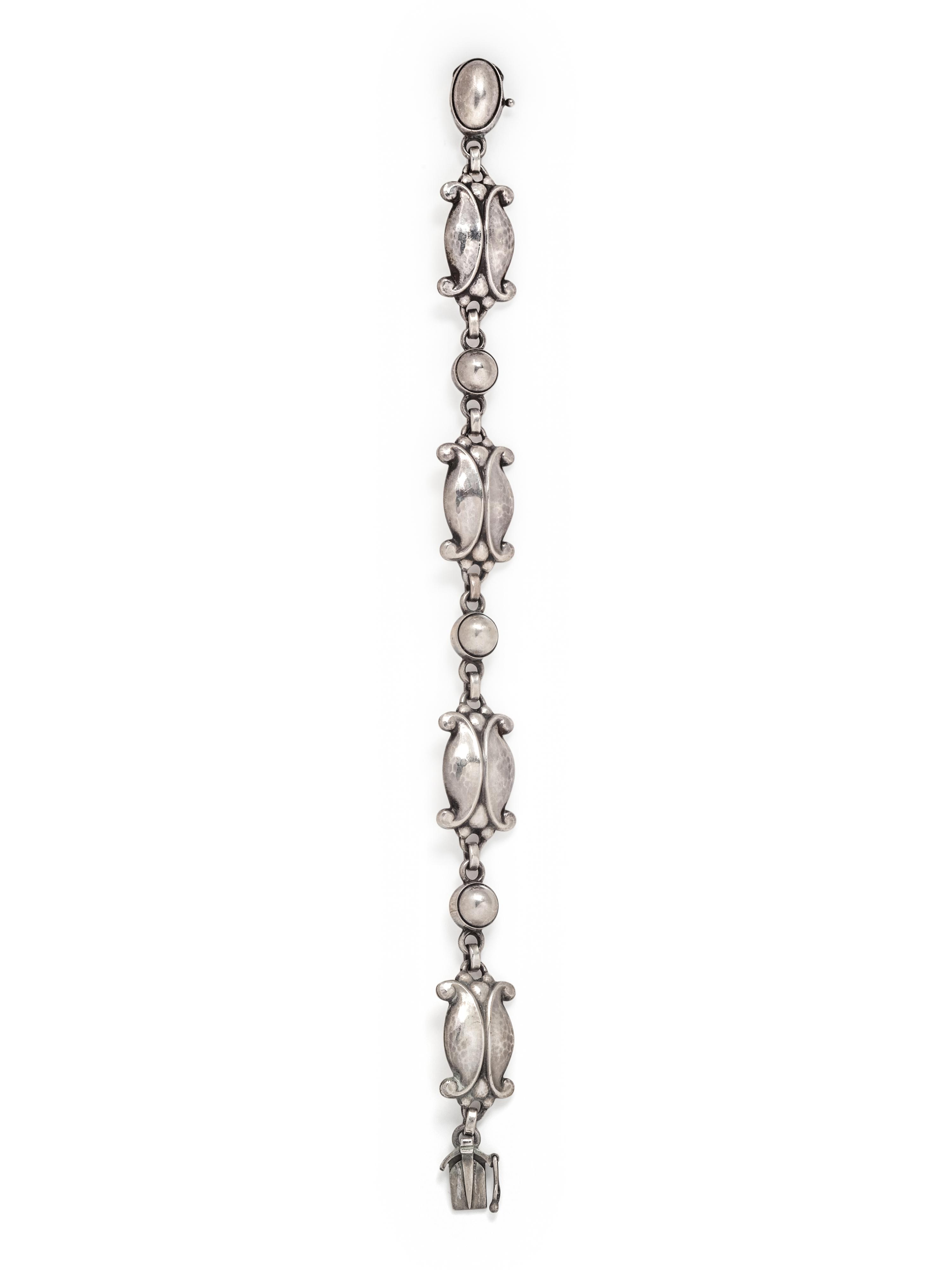 GEORG JENSEN, STERLING SILVER 'MOONLIGHT BLOSSOM' BRACELET