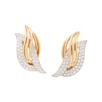 OSCAR HEYMAN, DIAMOND CLIP EARRINGS