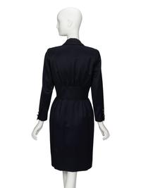 Hermès, Fitted Black Wool Dress