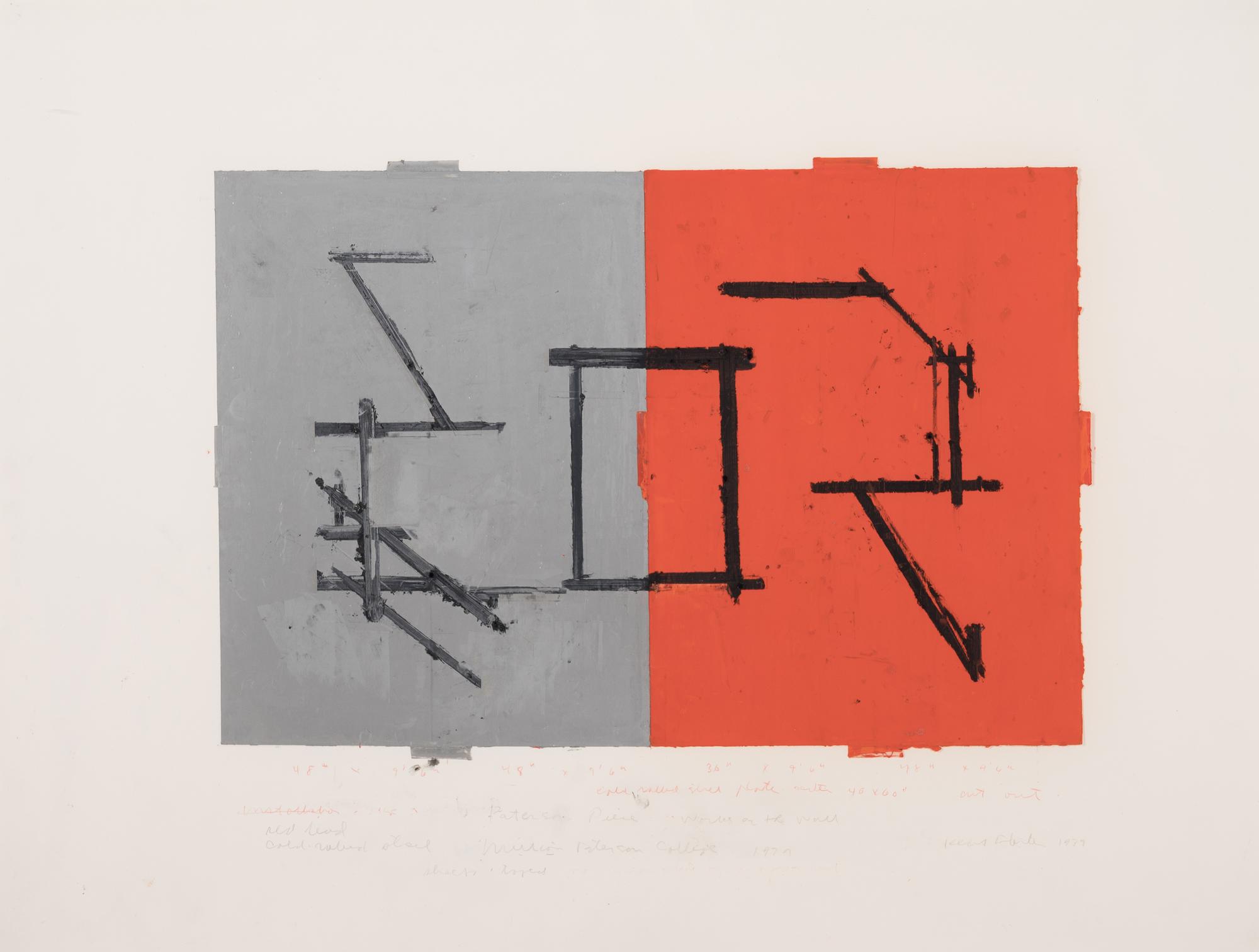 Untitled (Study for "Works on the Wall" installation at William Paterson Art Gallery, William Paterson College, Wayne, NJ)