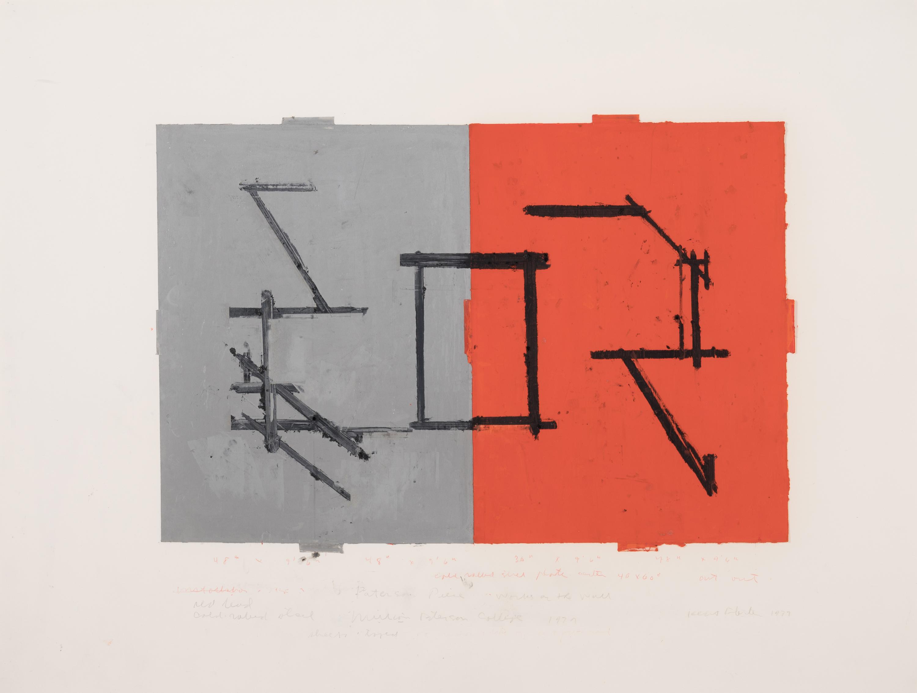 Untitled (Study for "Works on the Wall" installation at William Paterson Art Gallery, William Paterson College, Wayne, NJ)