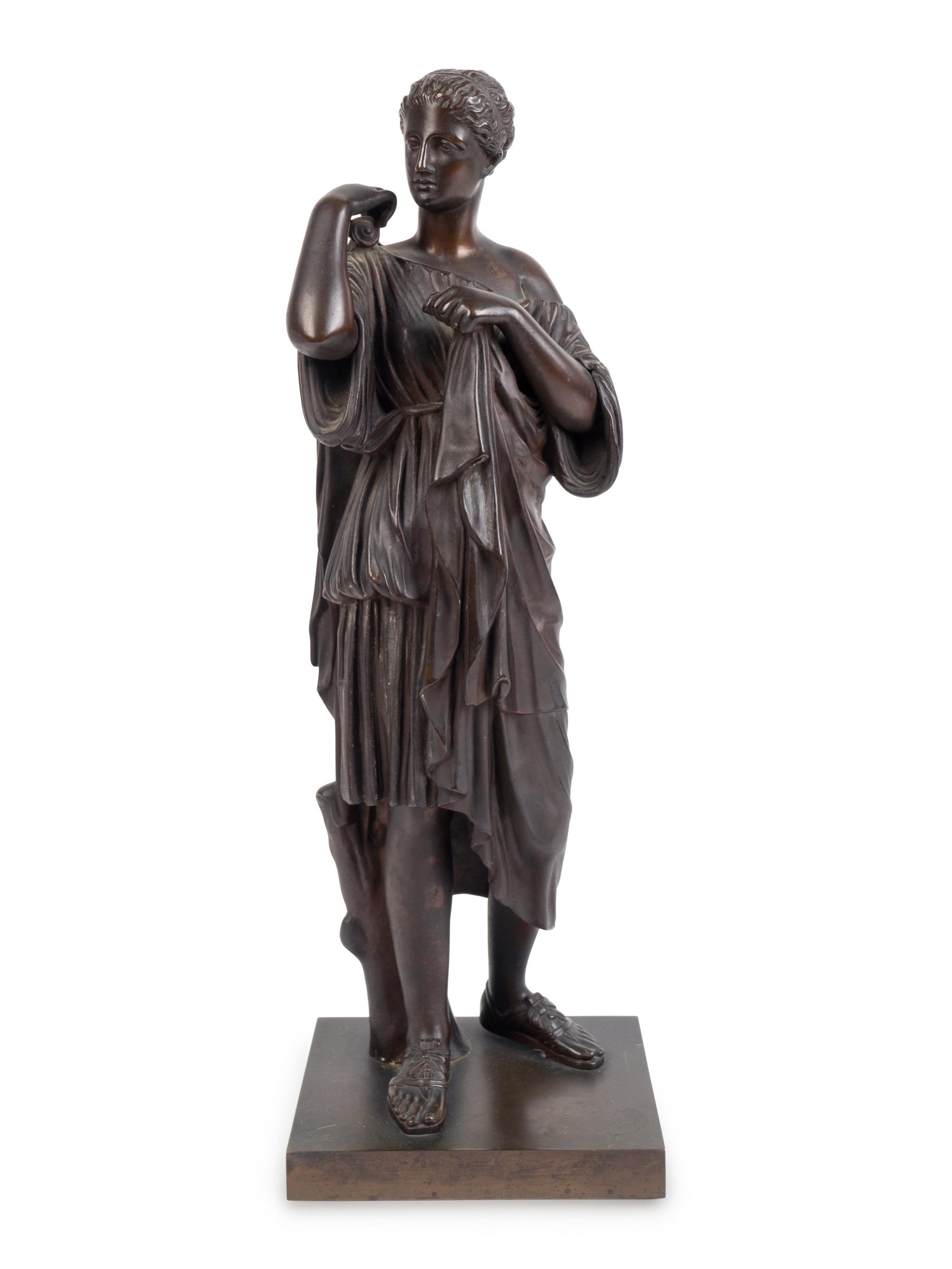 A Patinated Bronze Figure of Diana of Gabii — AFTER THE ANTIQUE, LATE 19TH /EARLY 20TH CENTURY