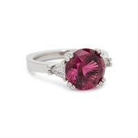 PINK TOURMALINE AND DIAMOND RING
