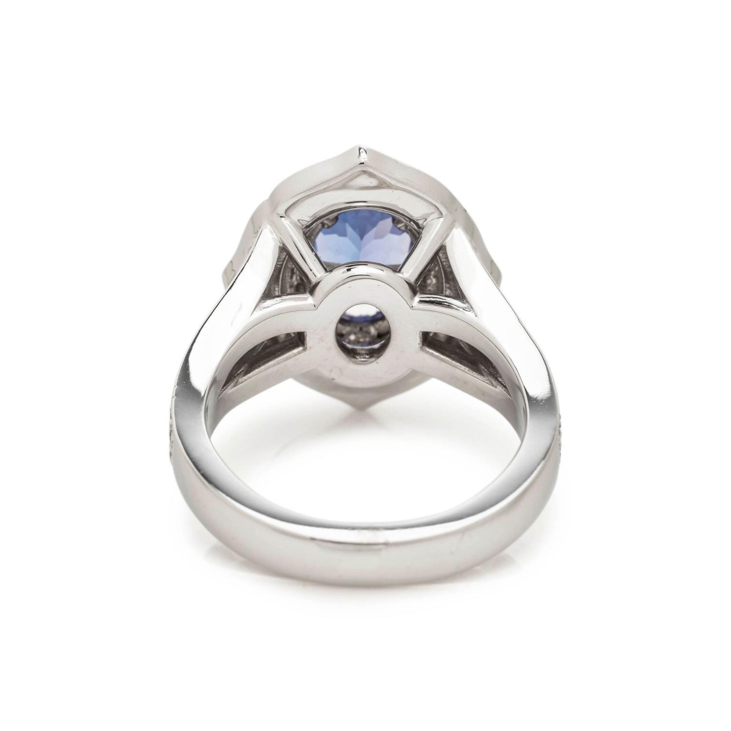 TANZANITE AND DIAMOND RING