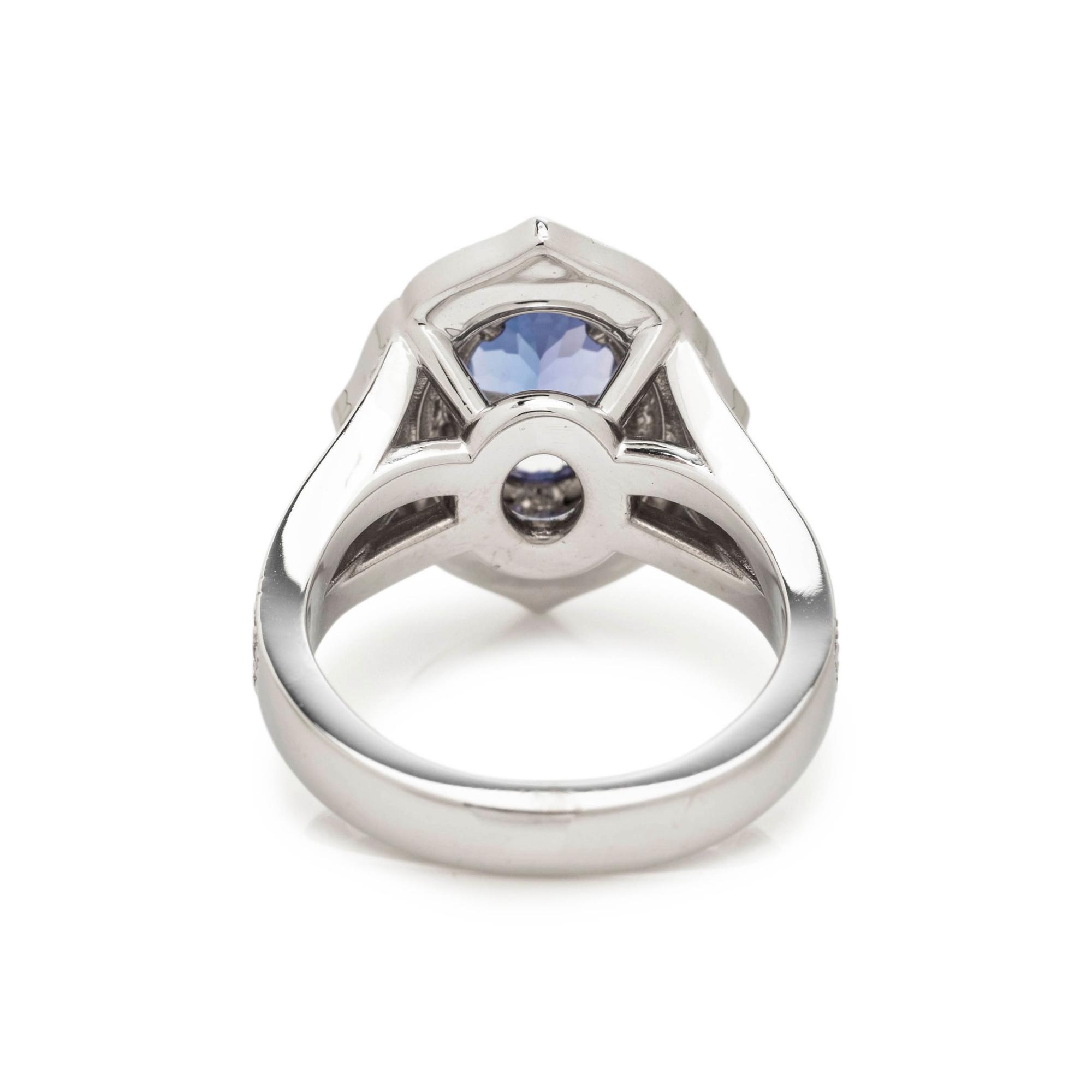 TANZANITE AND DIAMOND RING
