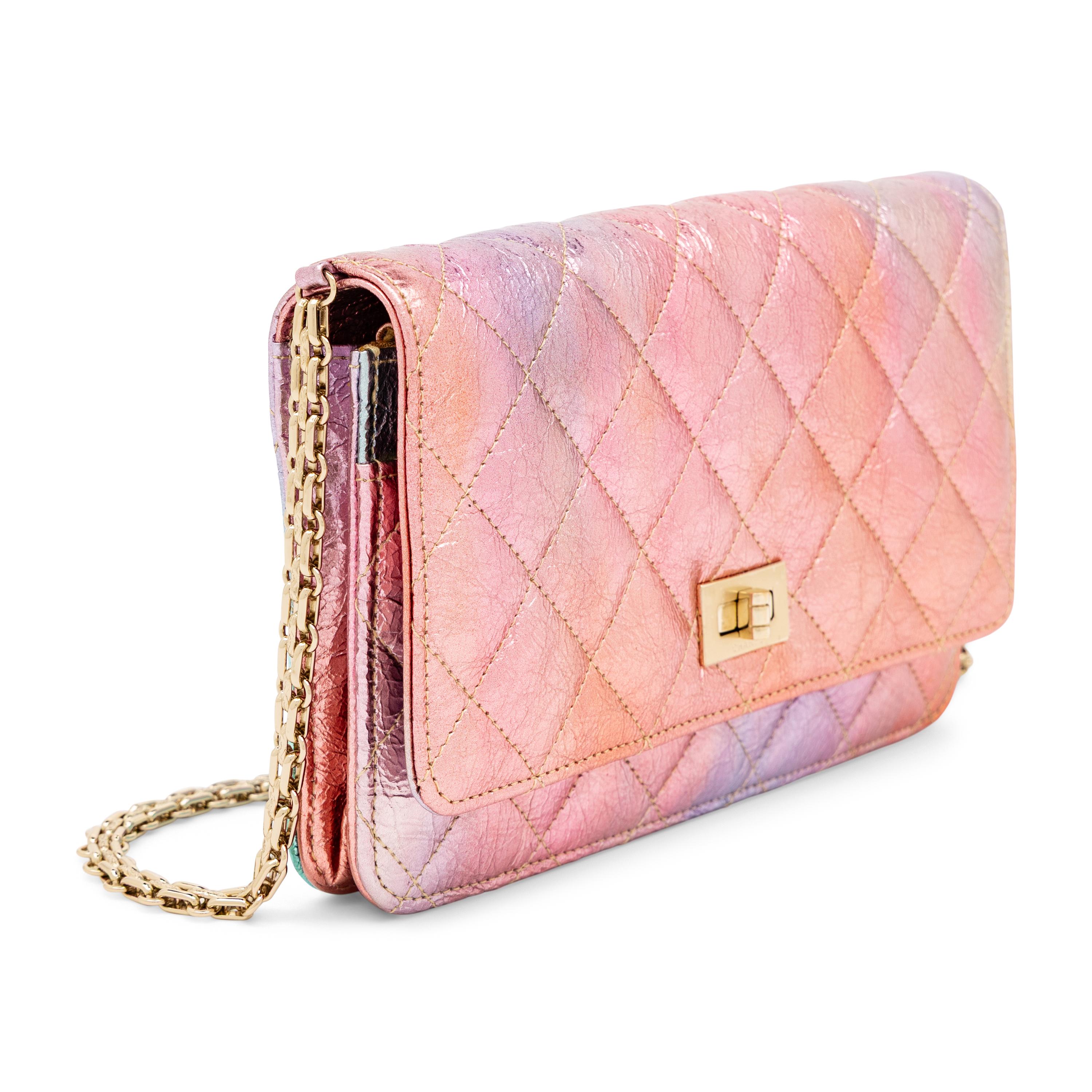 Chanel, Metallic Multicolor 2.55 Wallet-On-Chain