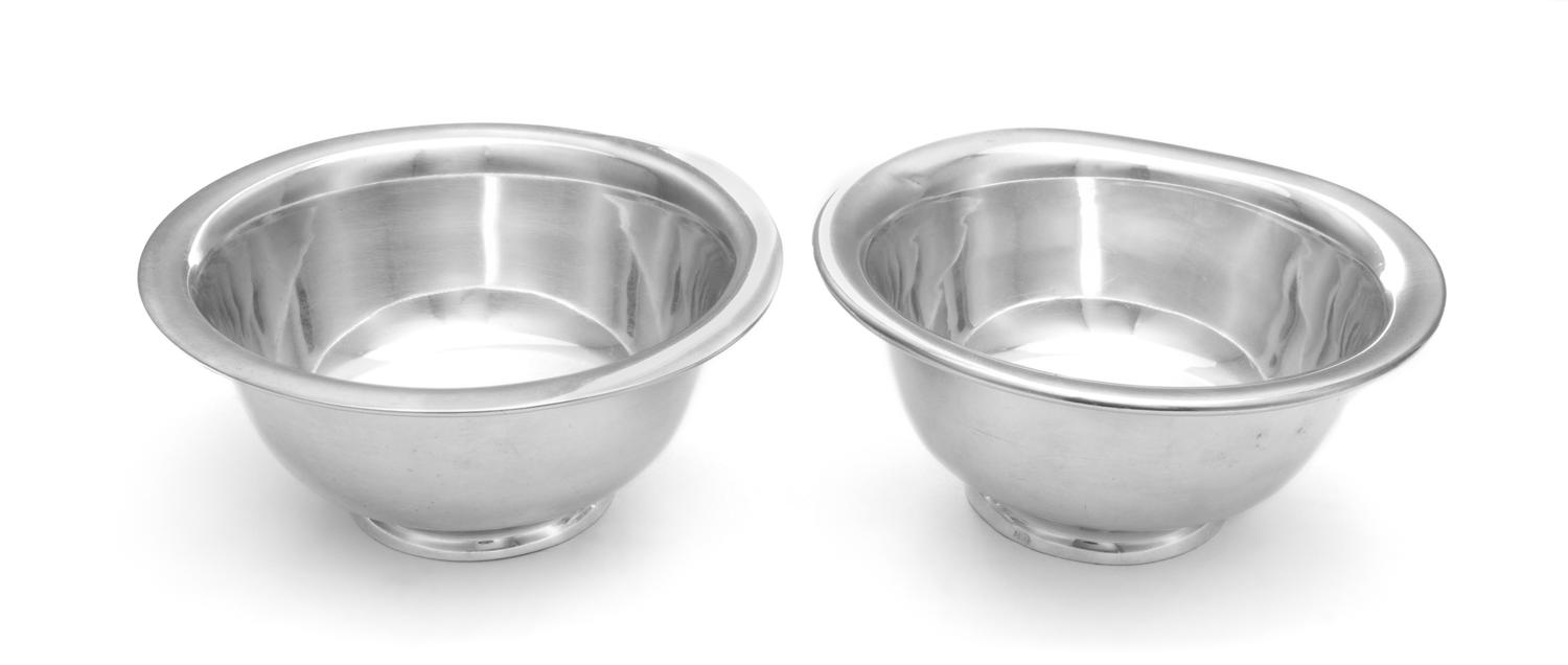 Two Mexican Silver Bowls, Sanborns, Mexico City,