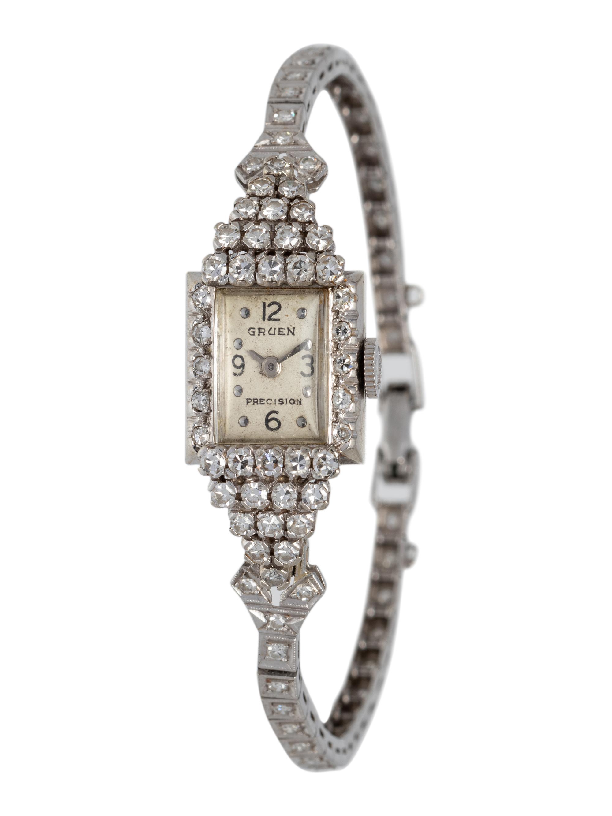 GRUEN, DIAMOND WRISTWATCH