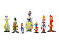 Seven Venetian Glass Clown Figures