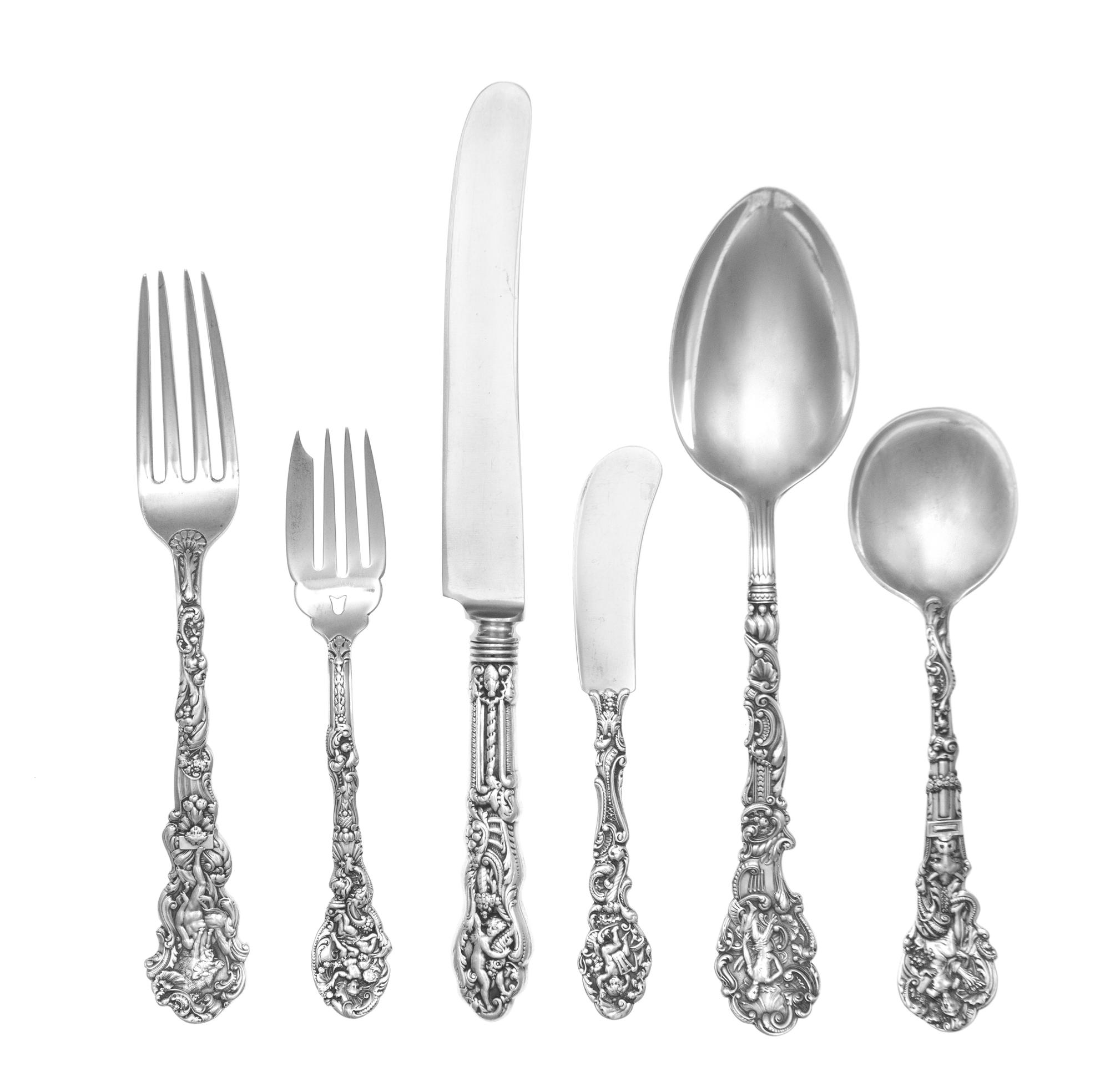 An American Silver Flatware Service