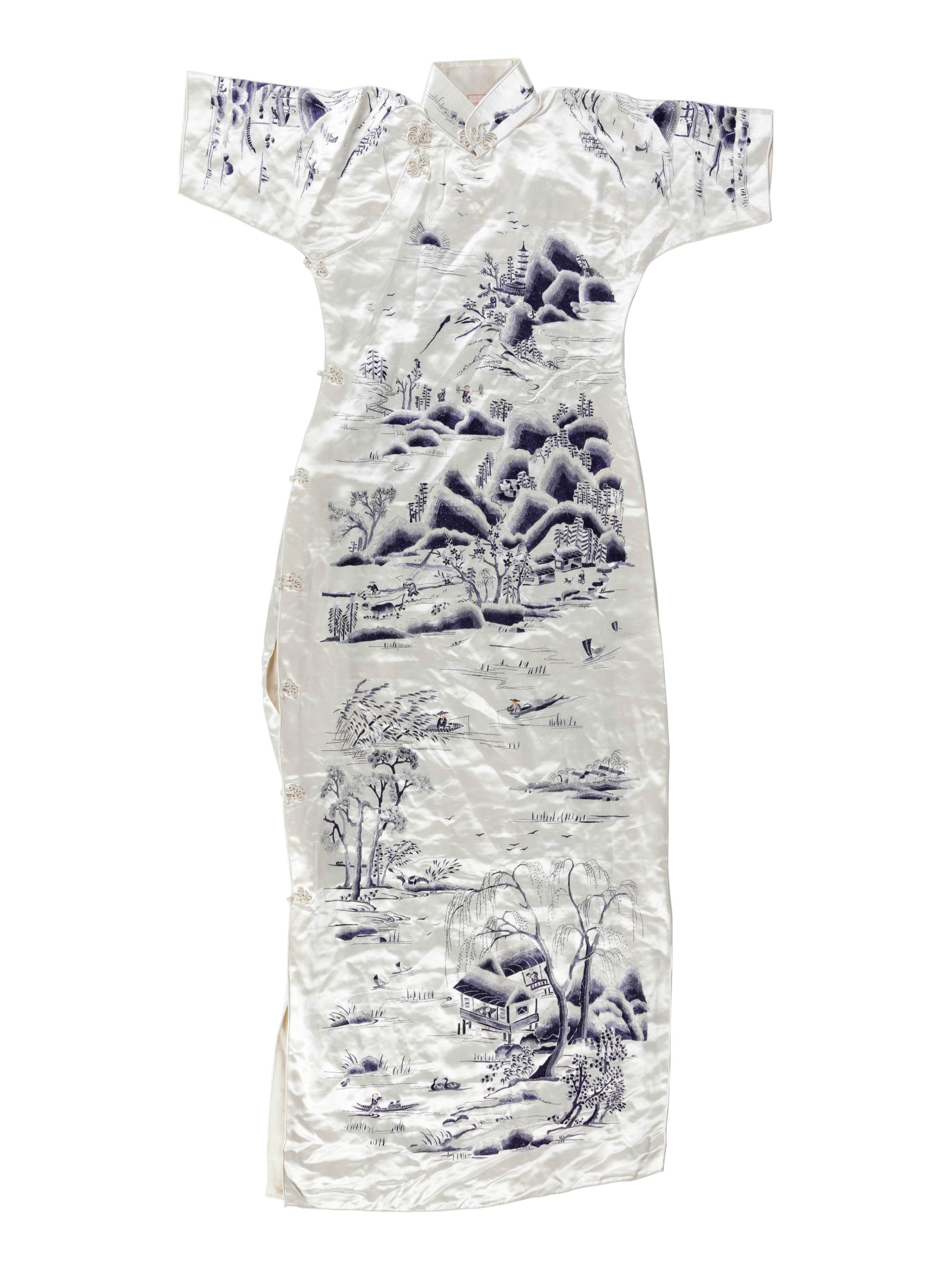 Three Chinese Silk Lady's Cheongsams, Qipao