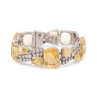 OSCAR HEYMAN & BROTHERS, YELLOW SAPPHIRE AND DIAMOND BRACELET