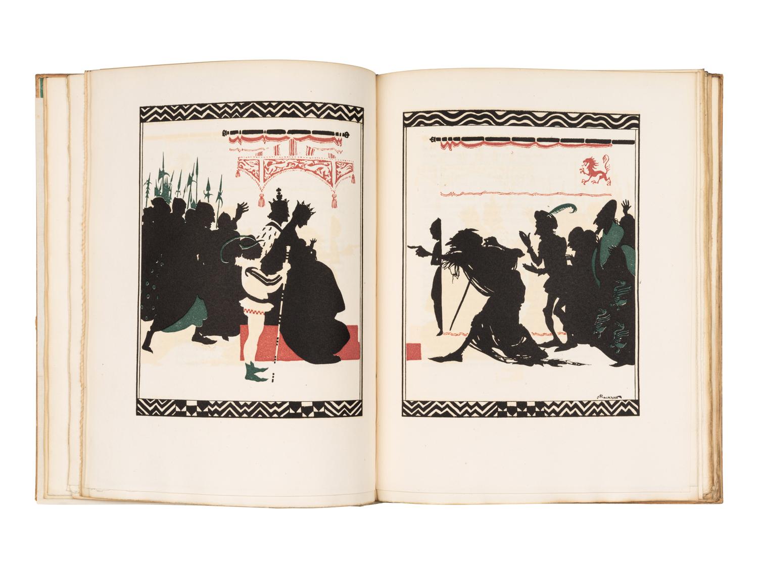 RACKHAM, Arthur (1867-1939), illustrator. -- EVANS, Charles Seddon (1883-1944). The Sleeping Beauty . London & Philadelphia: William Heinemann & J.B. Lippincott Co., 1920.