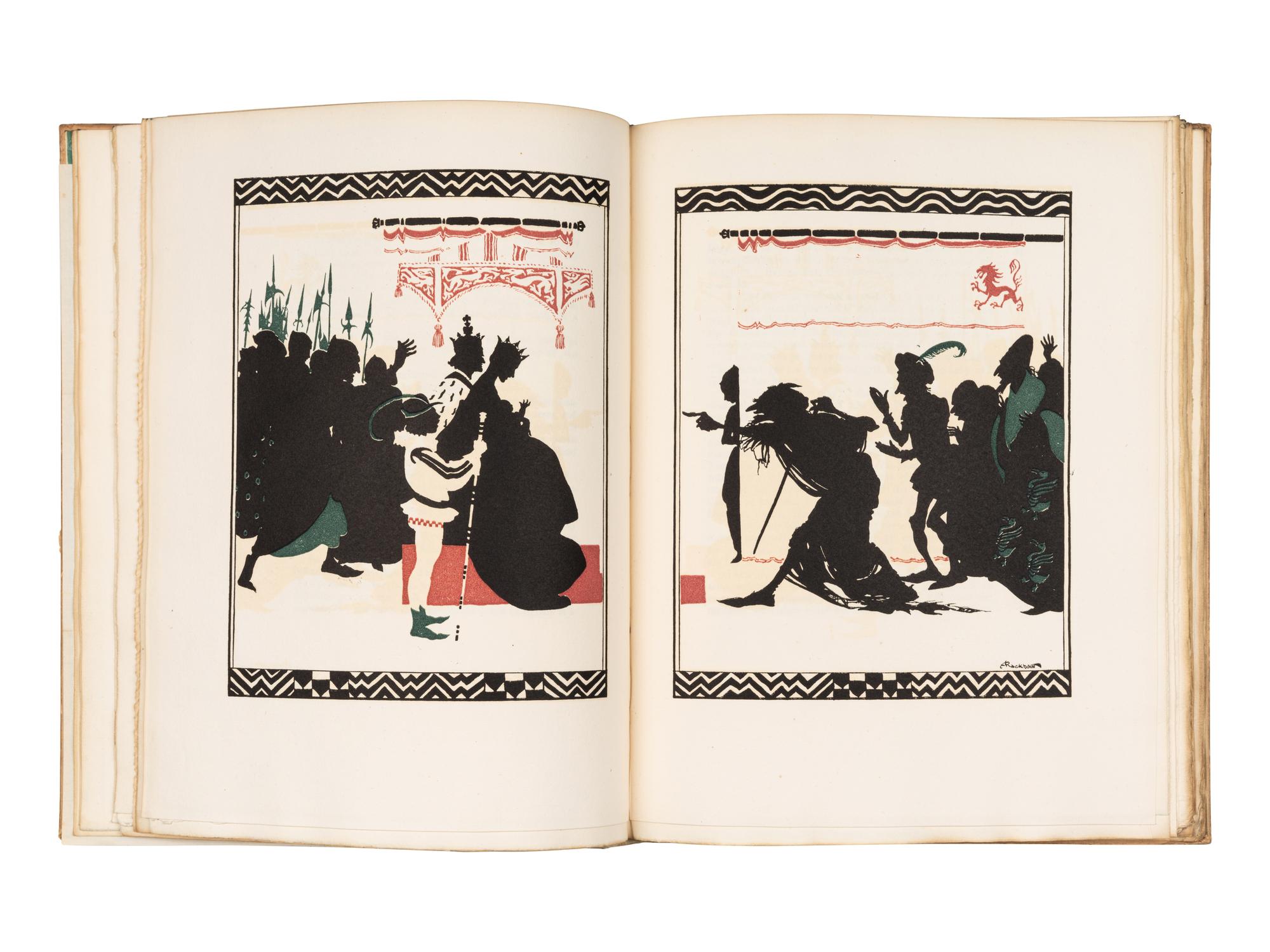 RACKHAM, Arthur (1867-1939), illustrator. -- EVANS, Charles Seddon (1883-1944). The Sleeping Beauty . London & Philadelphia: William Heinemann & J.B. Lippincott Co., 1920.
