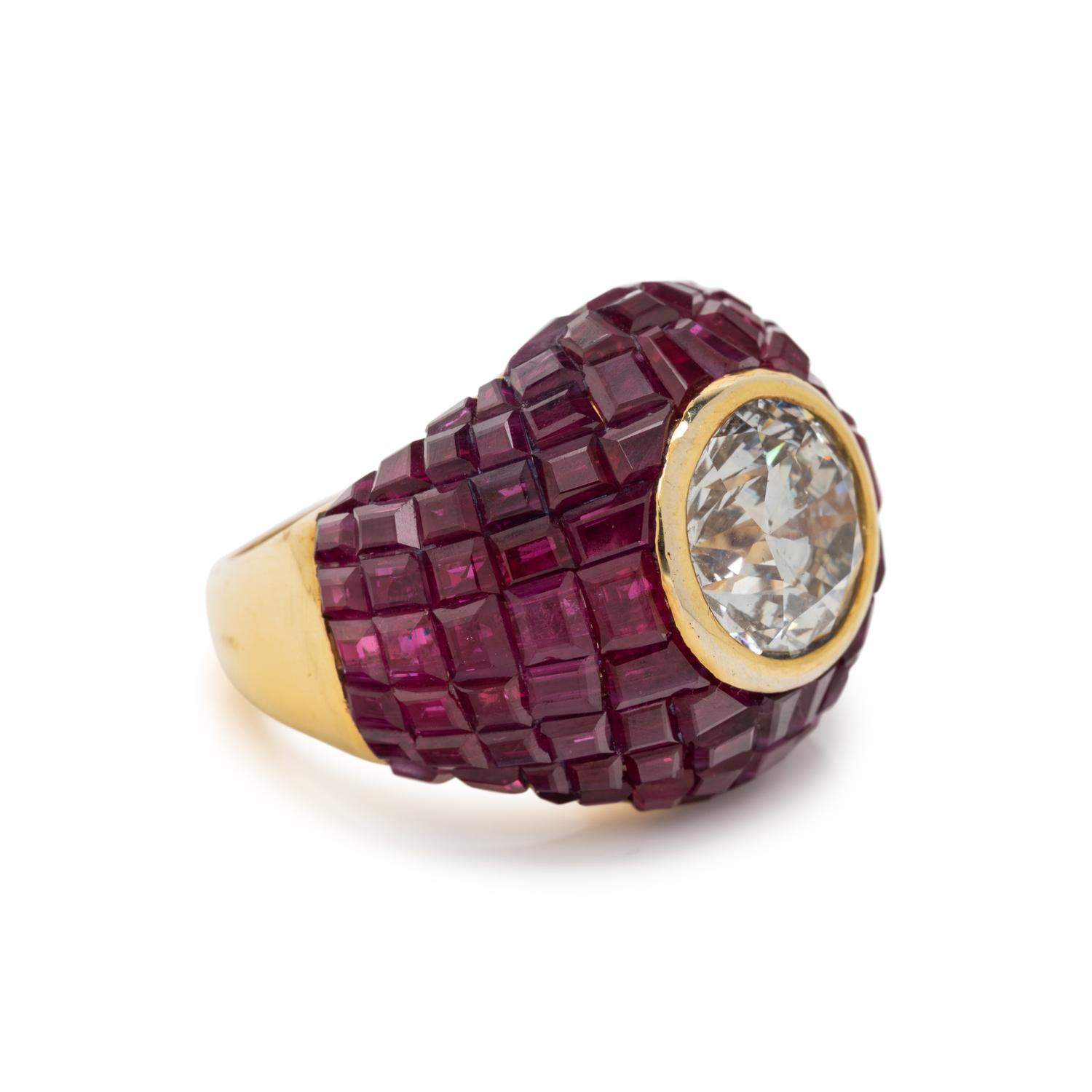 DIAMOND AND RUBY RING