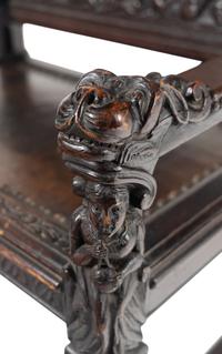 A William and Mary Style Carved Walnut Armchair