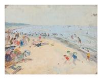 Beach Scene (verso: Town Scene)