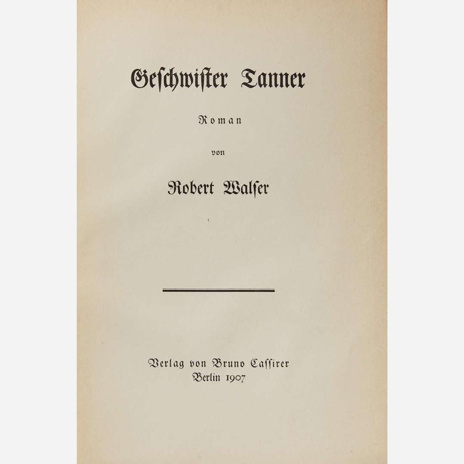 [Literature] Walser, Robert Group of 11 Titles