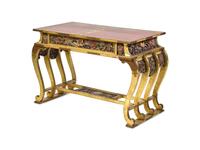 An Unusual Japanese Painted, Carved, and Gilt Lacquered Center Table, Meiji Period