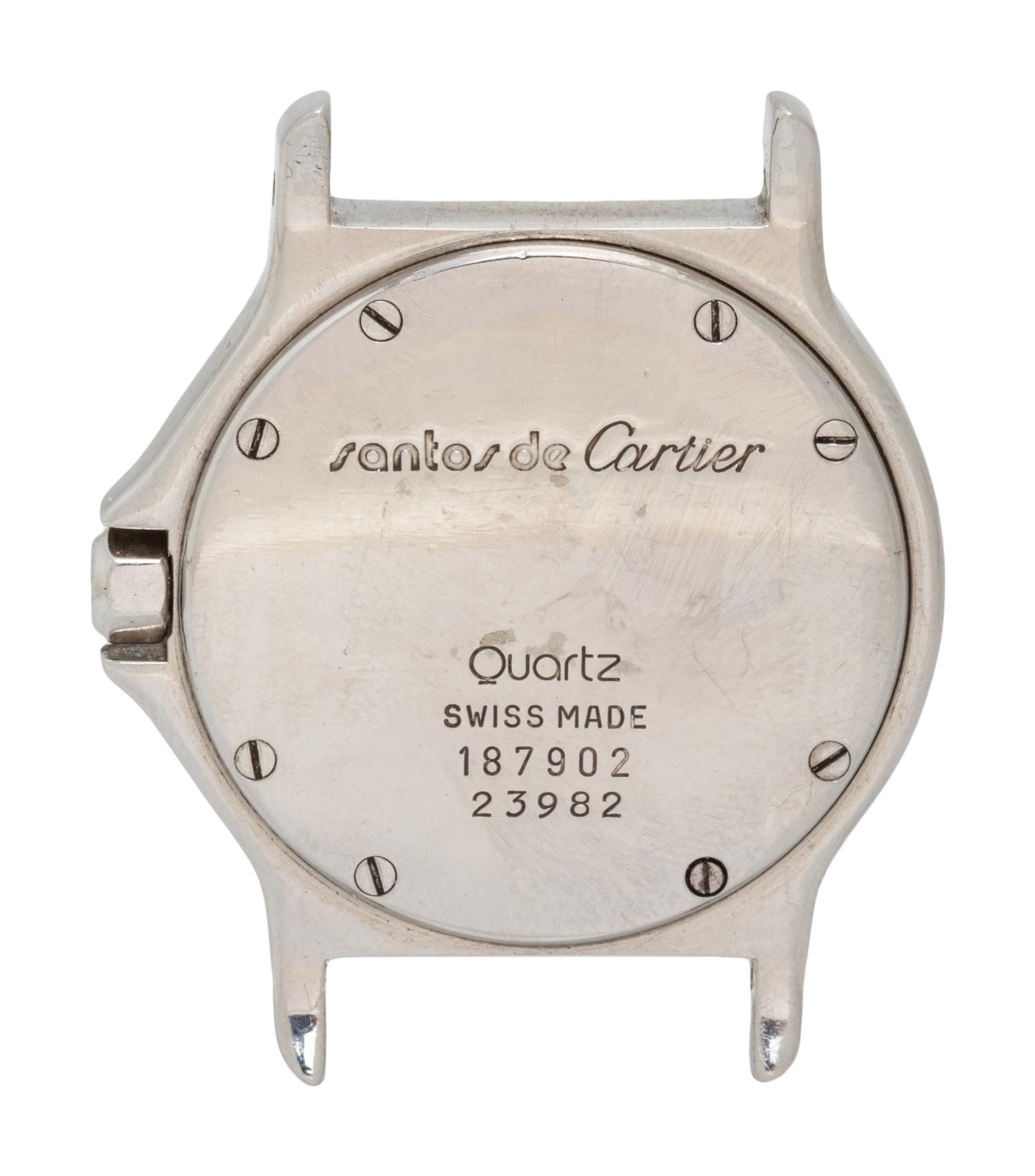 CARTIER, STAINLESS STEEL AND YELLOW GOLD 'SANTOS DE CARTIER' WRISTWATCH