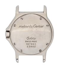 CARTIER, STAINLESS STEEL AND YELLOW GOLD 'SANTOS DE CARTIER' WRISTWATCH