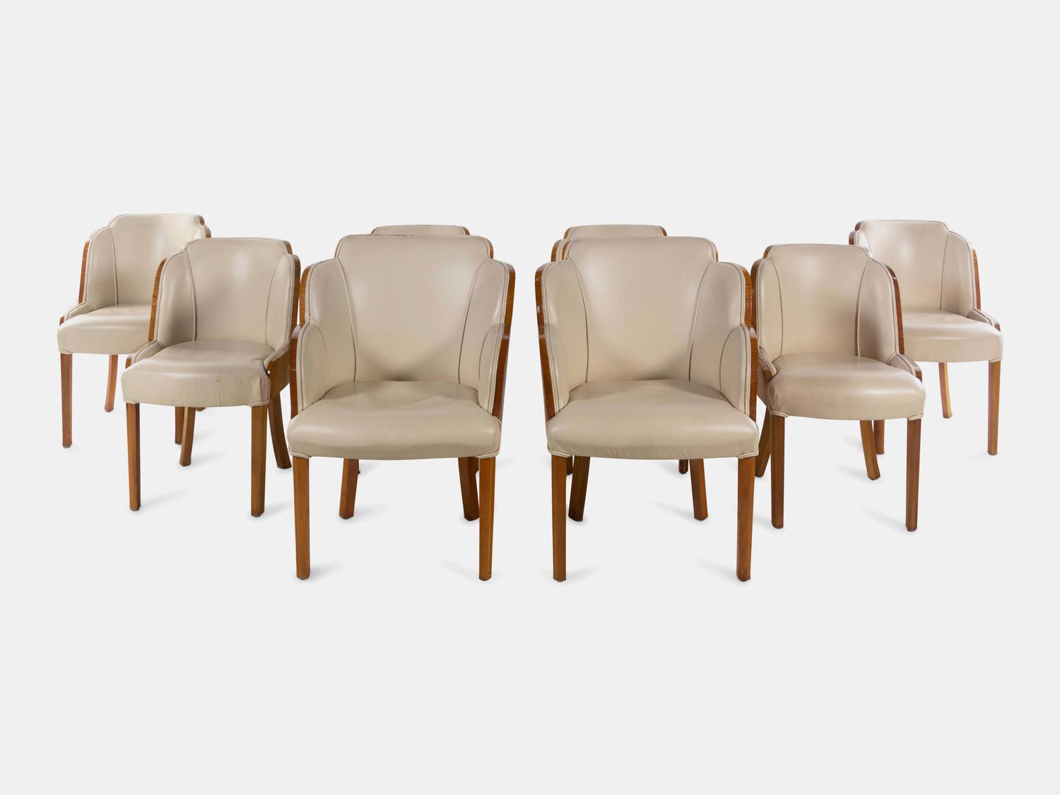 Set of Twelve Art Deco Cloud Dining Chairs, c. 1930s
