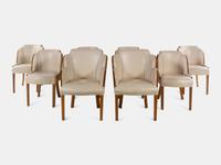 Set of Twelve Art Deco Cloud Dining Chairs, c. 1930s