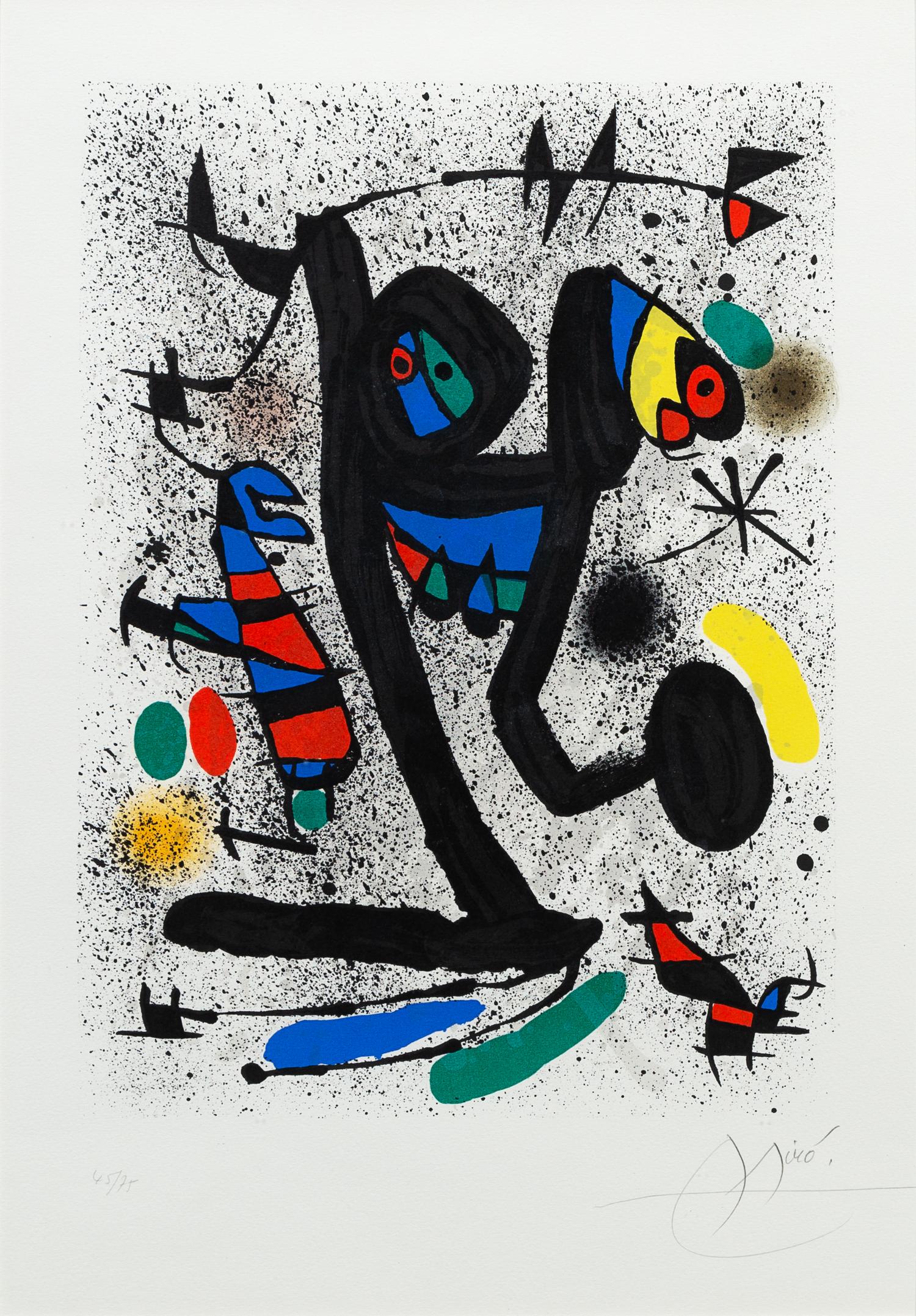 Joan Miró, (Spanish, 1893–1983), Butterfly Girl, La Demoiselle aux Papillons for Derrière le Miroir, 1971