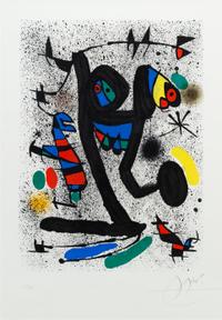 Joan Miró, (Spanish, 1893–1983), Butterfly Girl, La Demoiselle aux Papillons for Derrière le Miroir, 1971