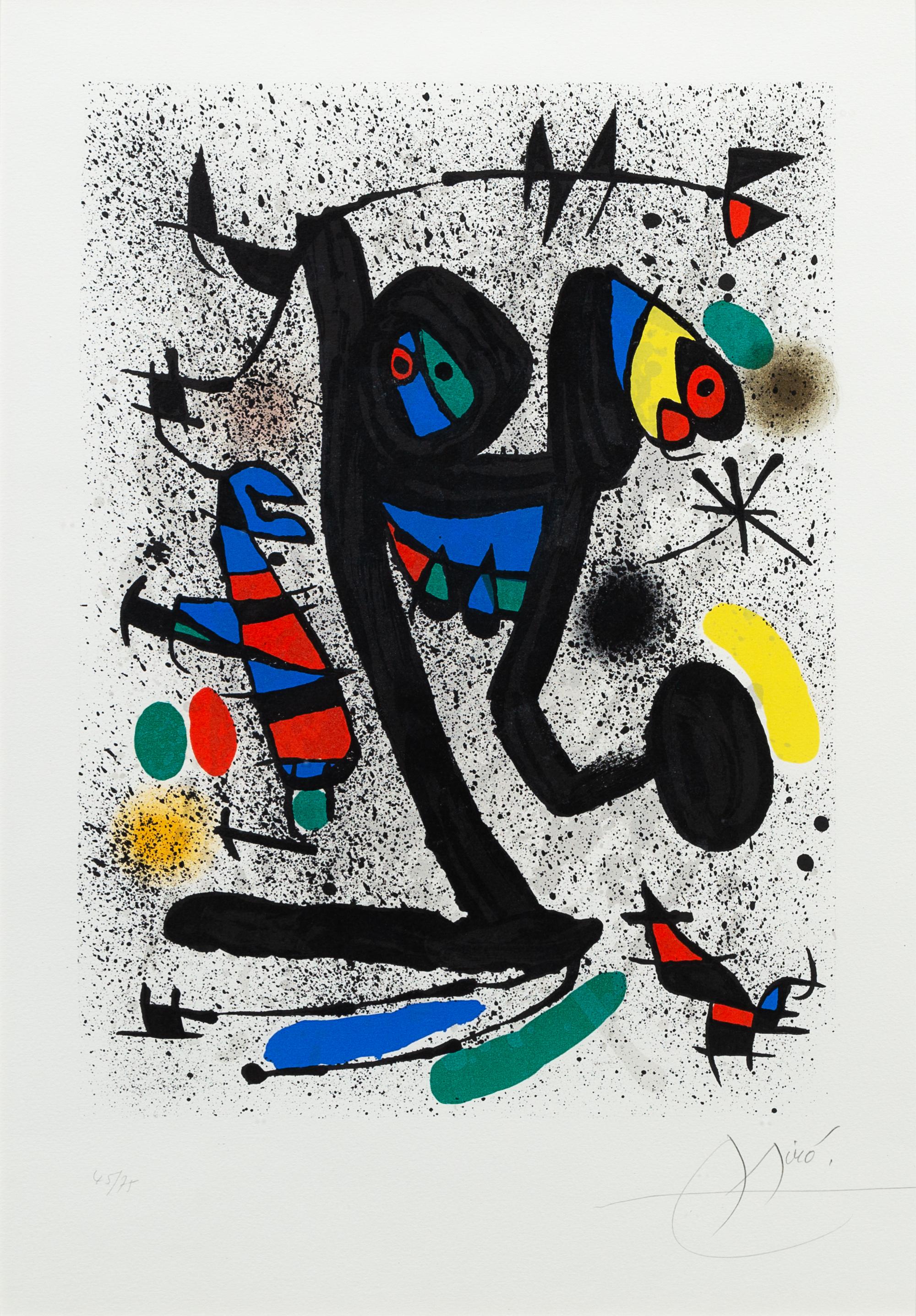 Joan Miró, (Spanish, 1893–1983), Butterfly Girl, La Demoiselle aux Papillons for Derrière le Miroir, 1971