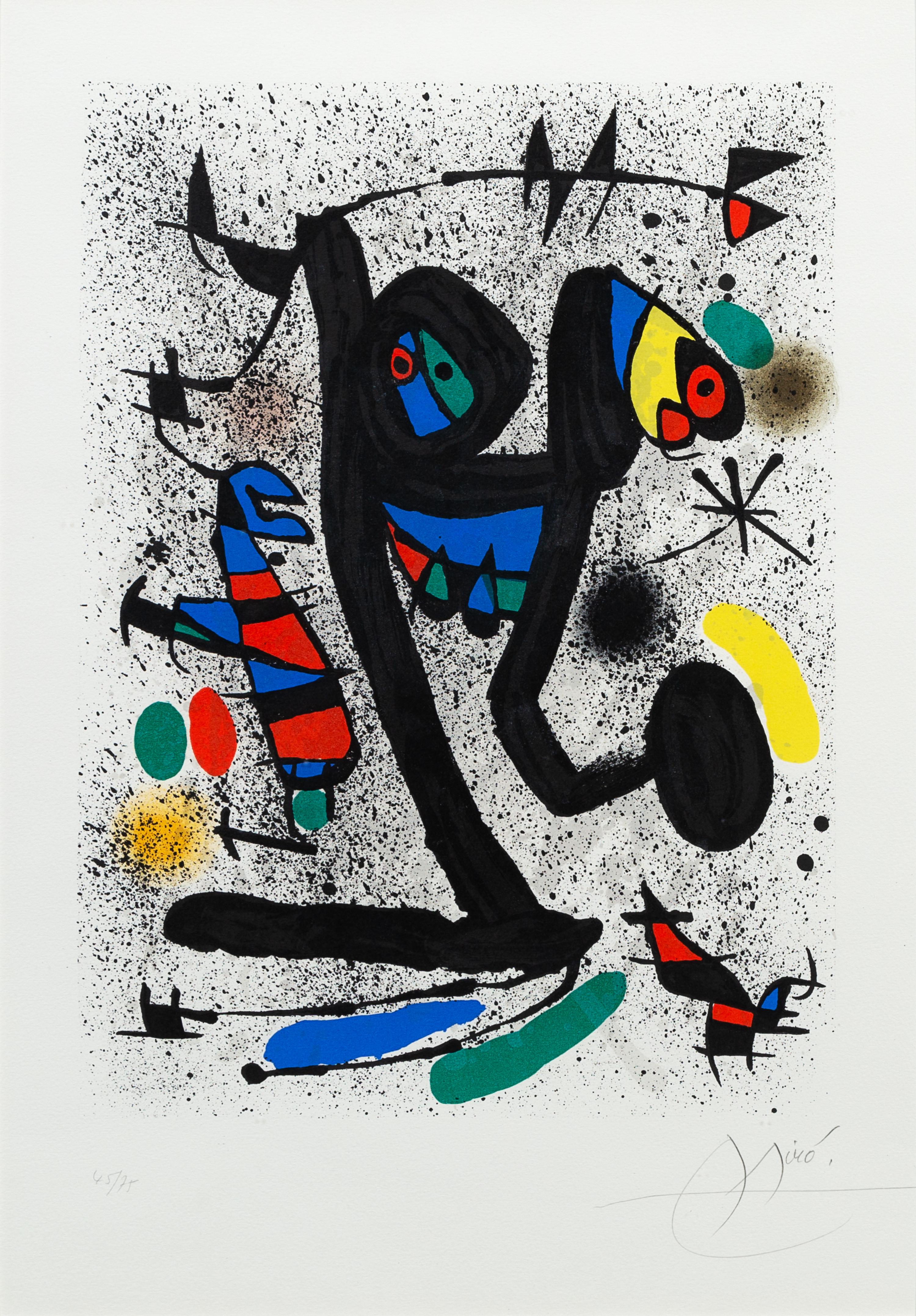 Joan Miró, (Spanish, 1893–1983), Butterfly Girl, La Demoiselle aux Papillons for Derrière le Miroir, 1971