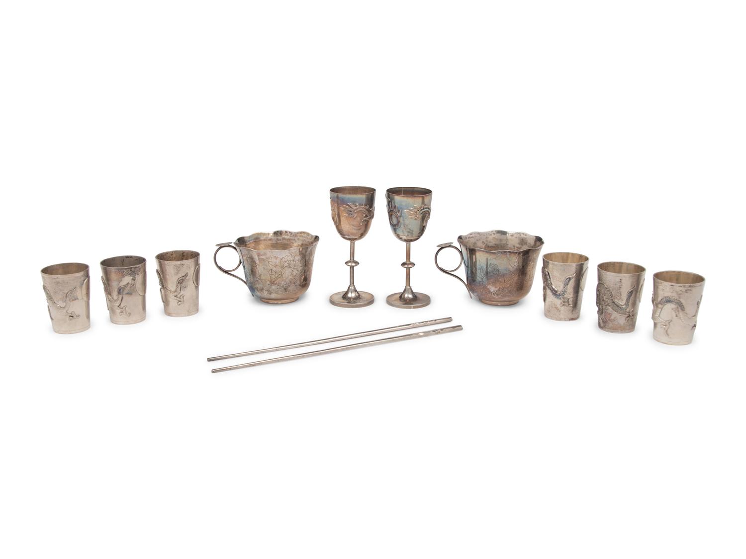 A Collection of Chinese Export Silverwares