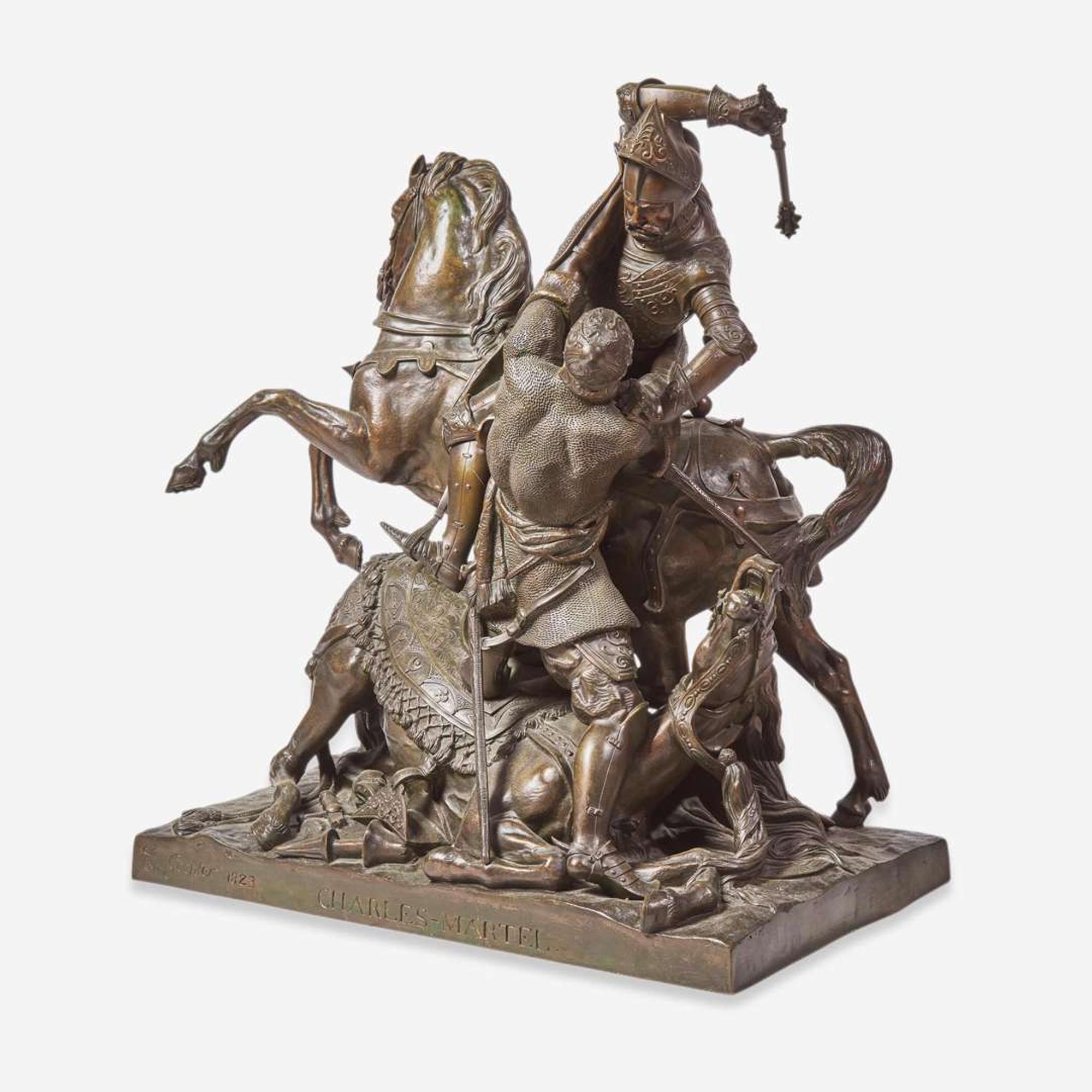 Jean-François-Théodore Gechter (French, 1796-1844) Charles Martel vs. Abderame, dated "1823"