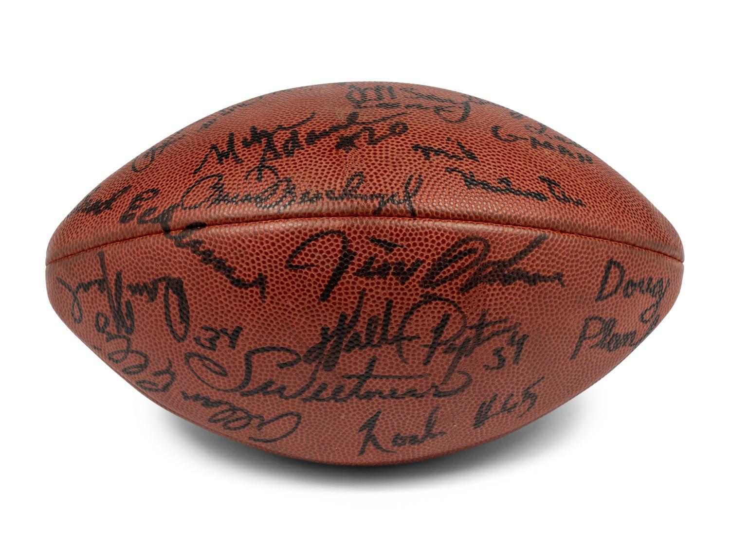An Impressive 1976 Chicago Bears Team Signed Game Ball Including Vintage Walter Payton "Sweetness" Autograph