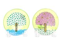 Two Murano Glass Plates Diameter 3 1/8 inches. — TIOZZO SERGIO