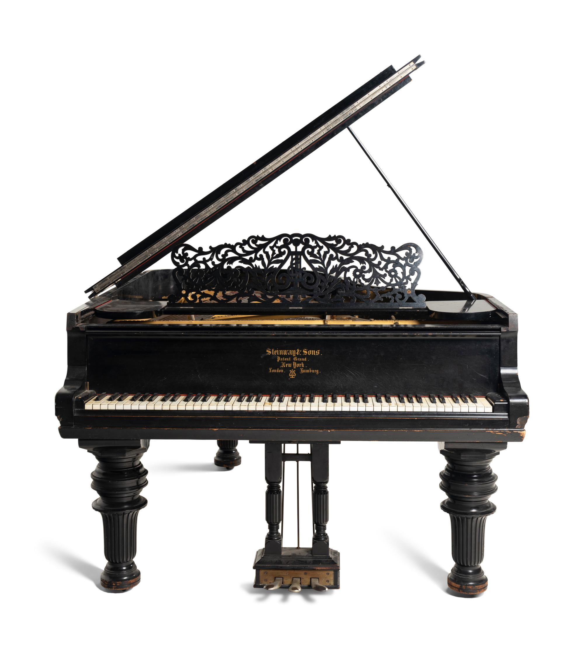 A Steinway and Sons Ebonized Grand Piano