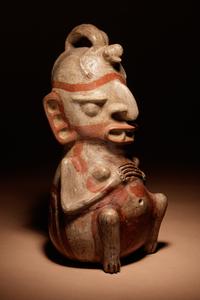A Nicoya Polychrome Terracotta Figure