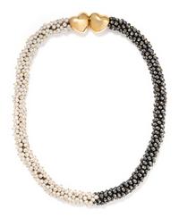 VAN CLEEF & ARPELS, CULTURED PEARL AND HEMATITE NECKLACE/BRACELET