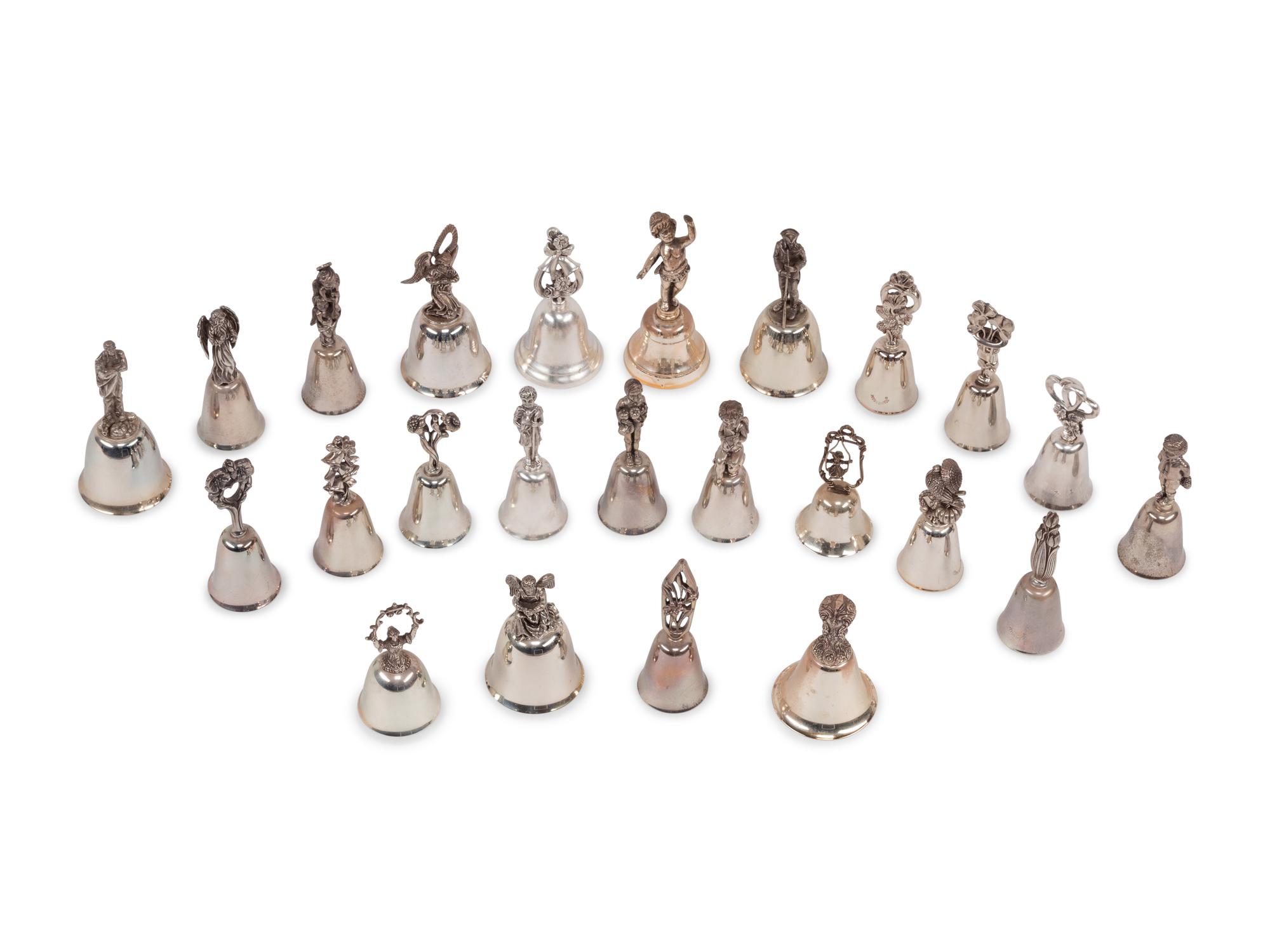 A Collection of Twenty-Four Silver-Plate Bells