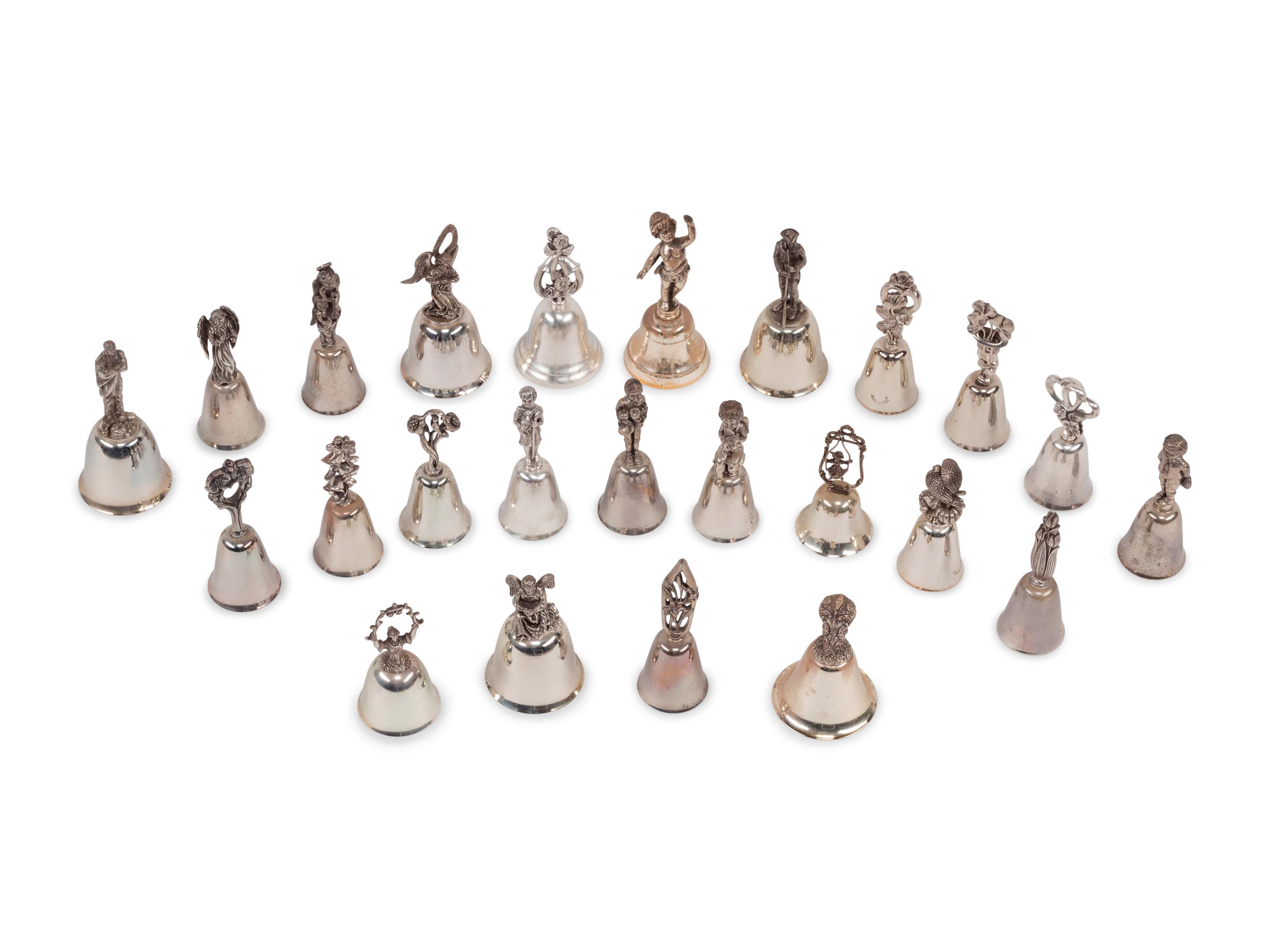 A Collection of Twenty-Four Silver-Plate Bells