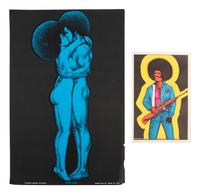 [BLACK POWER]. A group of 9 Black Power blacklight/Day-Glo posters, incl. velvet examples.