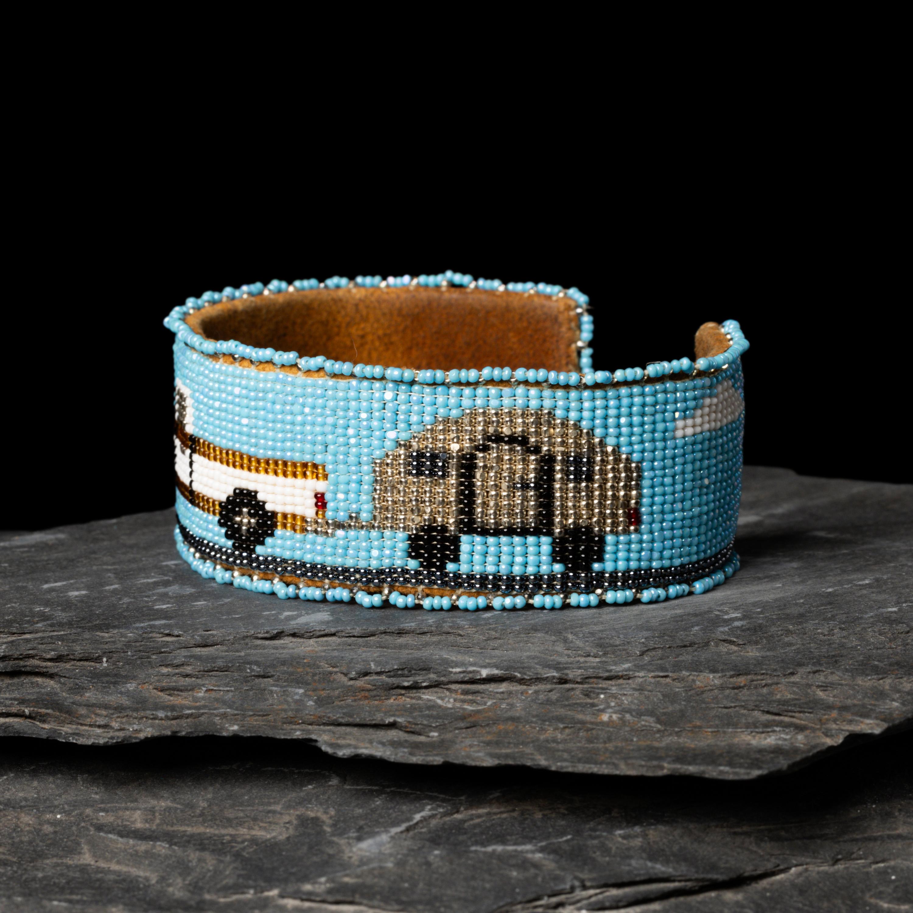 Teri Greeves (Kiowa, b. 1970) — Beaded Cuff Bracelet, of Truck and Camper, 2007