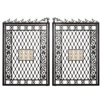 A Pair of Large Parcel Gilt Iron Gates