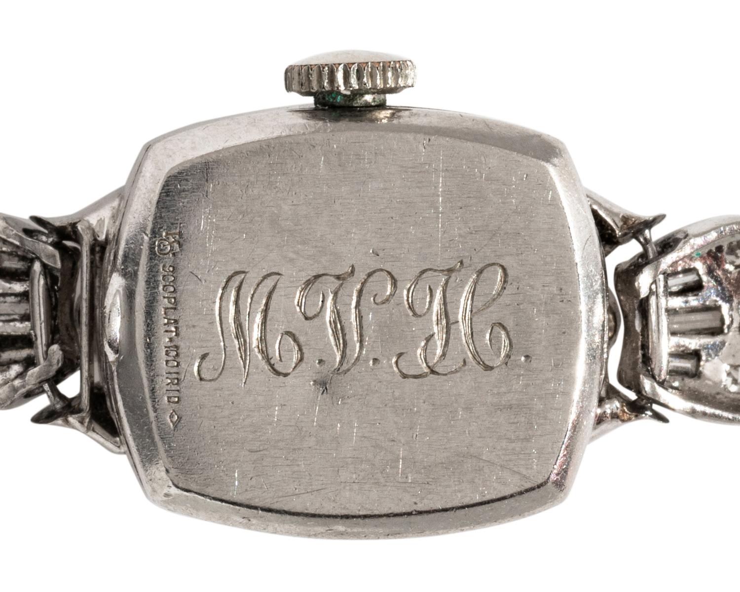 VINTAGE, GRUEN, PLATINUM, WHITE GOLD AND DIAMOND WATCH
