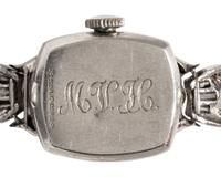 VINTAGE, GRUEN, PLATINUM, WHITE GOLD AND DIAMOND WATCH
