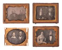 [EARLY PHOTOGRAPHY]. 16 quarter plate land-scape oriented daguerreotype portraits of couples.