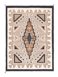 Navajo Two Grey Hills Pattern Weaving / Rug