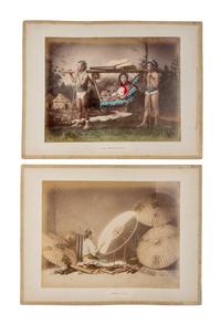 (ASIAN) Album of colorized photographic prints of late 19th-century Japan